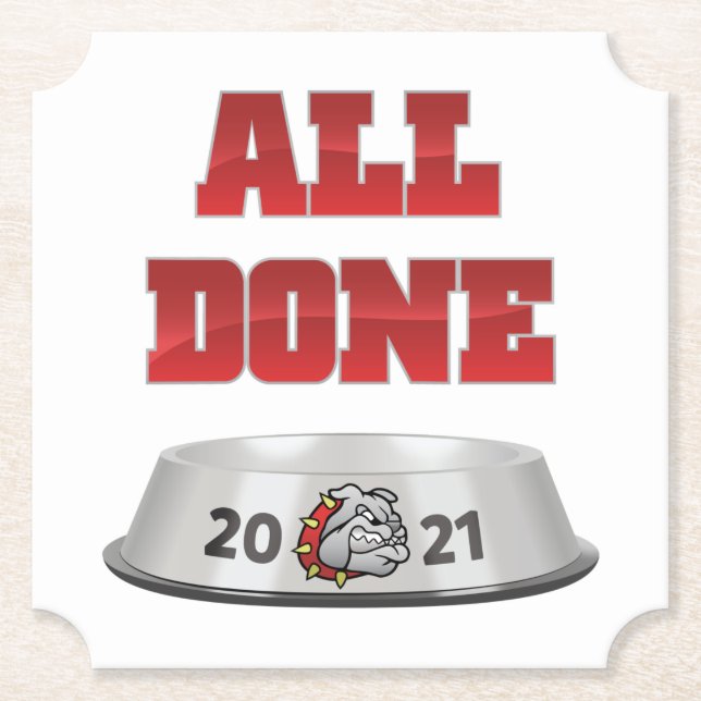 Mason Bulldogs #7 Paper Coaster (Front)