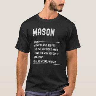 Mason Definition Shirts Funny Job Title