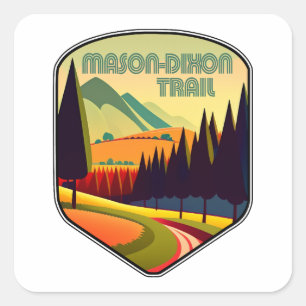 Mason-Dixon Trail Colours Square Sticker