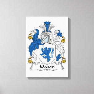 Mason Family Crest Canvas Print