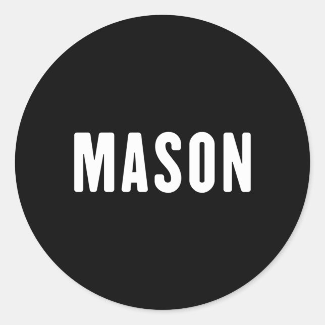Mason First Name Mason Classic Round Sticker (Front)