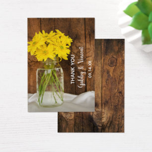 Mason Jar and Daisies Country Wedding Favour Tags