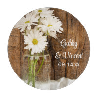 Mason Jar and White Daisies Country Barn Wedding