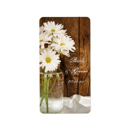 Mason Jar and White Daisies Country Wedding