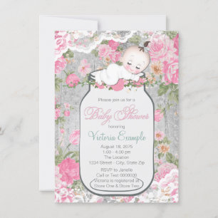 Mason Jar Baby Shower Invitation