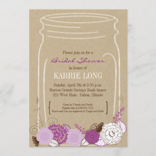 Mason Jar Bridal Shower Invitation