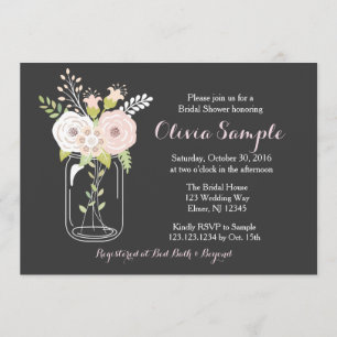 Mason Jar Bridal Shower Invitation