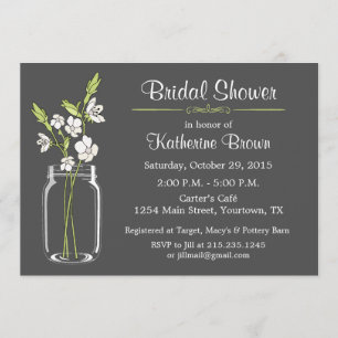 Mason Jar Bridal Shower Party Invitation