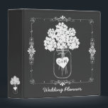 Mason Jar Bride's Wedding Planner Binder<br><div class="desc">A lovely keepsake for the bride to be - a place to keep all her wedding plans and ideas organized. Personalize the text on the back with the couples' names and wedding date - even a little tag on the mason jar is personalized with your initials. Features an original illustration...</div>