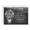 mason jar chalkboard string lights wedding invites