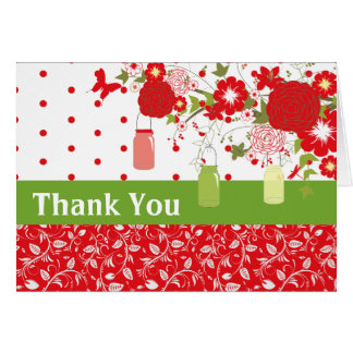 Mason Jar Christmas Thank You Card