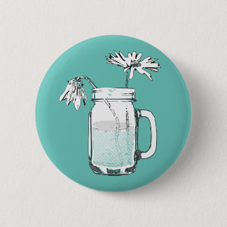 mason jar daisies 2 inch round button