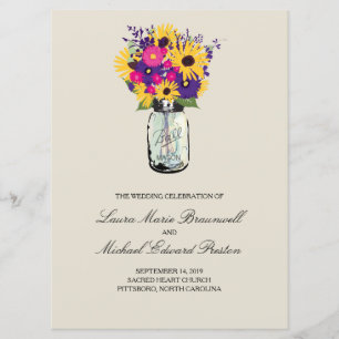 Mason Jar Daisies and Sunflowers Program