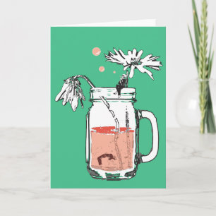 mason jar daisy drowns holiday card