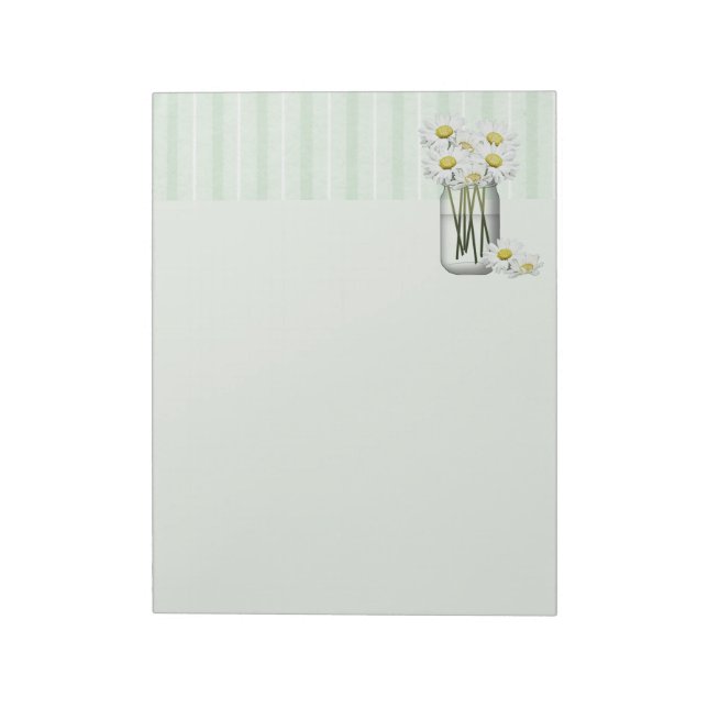 Mason Jar De Daisies Bloc-Notes (Tourné)
