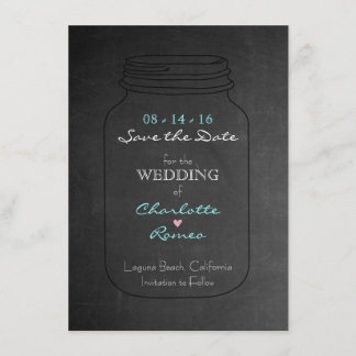 Mason Jar Enregistrer la date Invitation