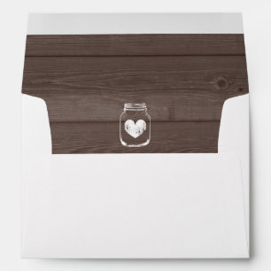 Mason jar enveloppes mariages et liner à grains de