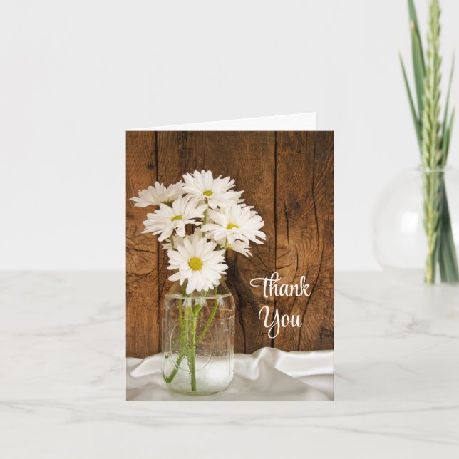 Mason Jar et Daisies Country Bridesmaid Merci (Devant)