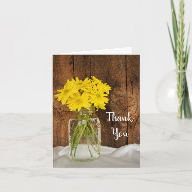 Mason Jar et Daisies Country Bridesmaid Merci (Devant)