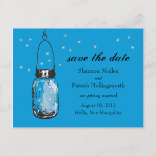 Mason Jar et lucioles Invitations de mariage