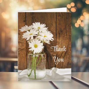 Mason Jar et White Daisies Pays Merci