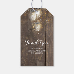 Mason Jar Firefly Lights Rustic Gift Tags