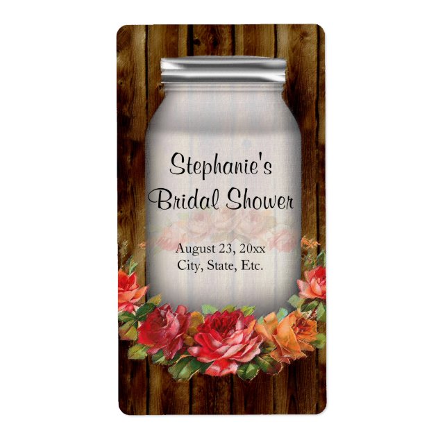 Mason Jar Flower Fête des mariées de couronne (Devant)