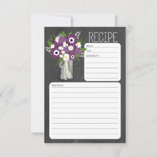 Mason Jar Flowers Recipe Card