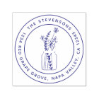 Mason Jar & Flowers Round Name & Return Address