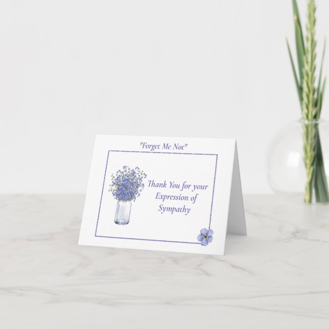 Mason Jar Forget-Me-Not Card (Front)