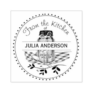 Mason Jar From the Kitchen Rubber Stamp