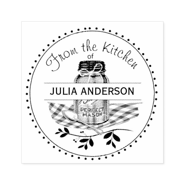 Mason Jar From the Kitchen Rubber Stamp (Imprint)
