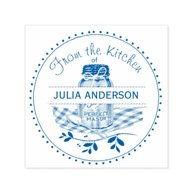 Mason Jar From the Kitchen Self-inking Stamp (Design)