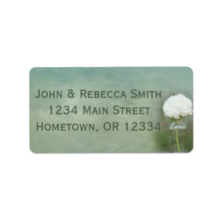 Mason Jar Hydrangea Rustic Country Vintage Label