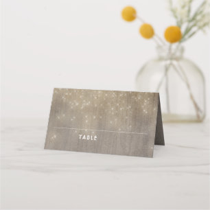 Mason Jar Lights Rustic Place Card