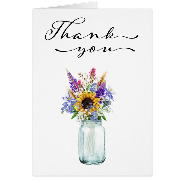Mason Jar Merci Note (Devant)