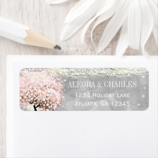 Mason Jar Pink Heart Leaf Tree on Gray Watercolor (Insitu)