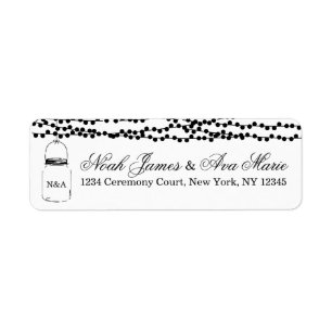 Mason Jar Return Address Label