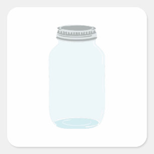 Mason Jar Square Sticker