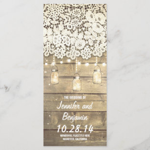 Mason Jar String éclaire Programmes de mariage rus