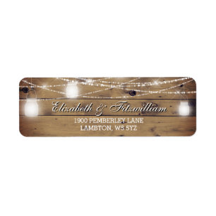 Mason Jar String Lights Rustic Wood Country