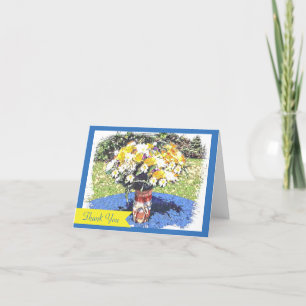 Mason Jar Summer Floral Bouquet Thank You