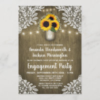 Mason Jar Sunflower Invitations de la partie d'eng