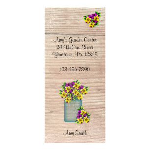 Mason Jar Violas Rack Card