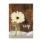 Mason Jar White Daisy Country Wedding RSVP Card