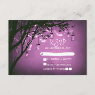 Mason jarres arbre pays mariage rustique cartes RS