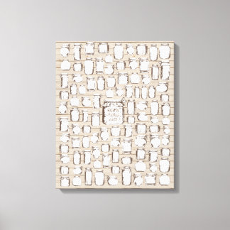 Mason Jars - 100 Signature Canvas Guest Book