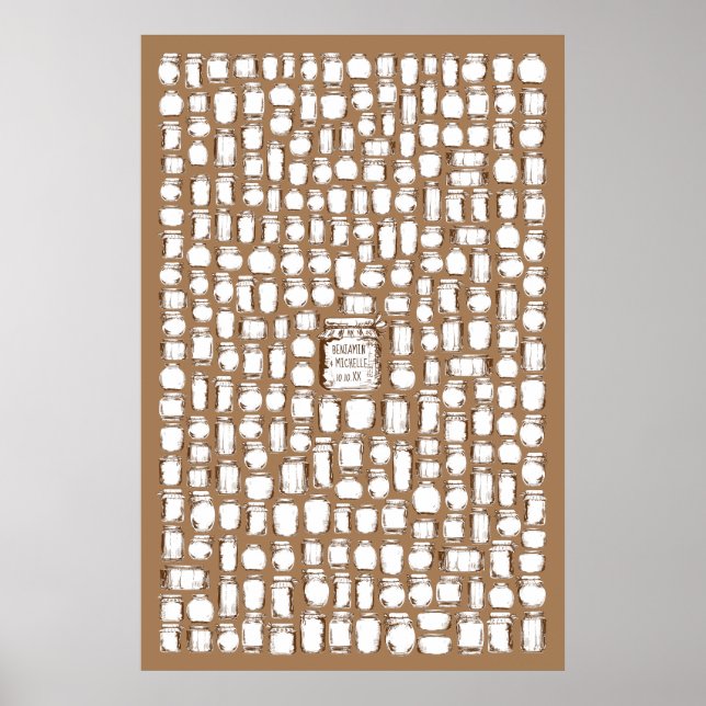 Mason Jars - 250 Signature Guest Book Alternative (Front)