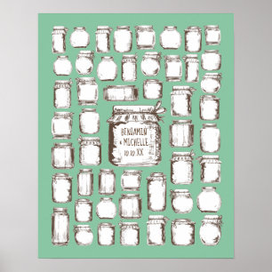 Mason Jars - 50 Signature Livre d'or Alternative