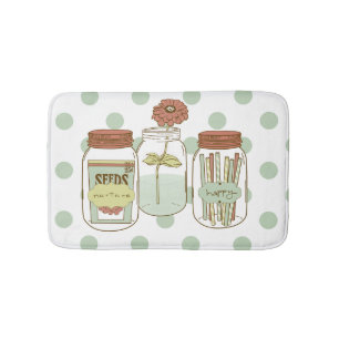 Mason jars bathroom rug